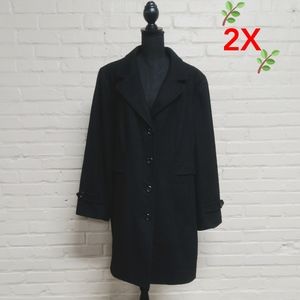 GIACCA | Plus Wool Blend Business Coat